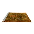 thumbnail image 2 of Ahgly Company Machine Washable Indoor Square Persian Yellow Traditional Area Rugs, 8' Square, 2 of 4