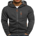 thumbnail image 1 of Veste à Capuche Zippée à Manches Longues pour Hommes, 1 of 6