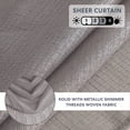 thumbnail image 6 of Regal Home 5-PC 84" Long Sheer Cascade Curtain Panels, Valance & Tiebacks, Grey, 6 of 7