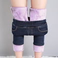 thumbnail image 2 of Gibobby Pantalones de invierno mujer Pantalones de mezclilla de felpa para mujer Otoño Invierno nueva ropa pantalones de mujer(Azul XL), 2 of 5