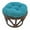 Sky Blue, variant on Blazing Needles 18-inch Round Solid Twill Tufted Footstool Cushion