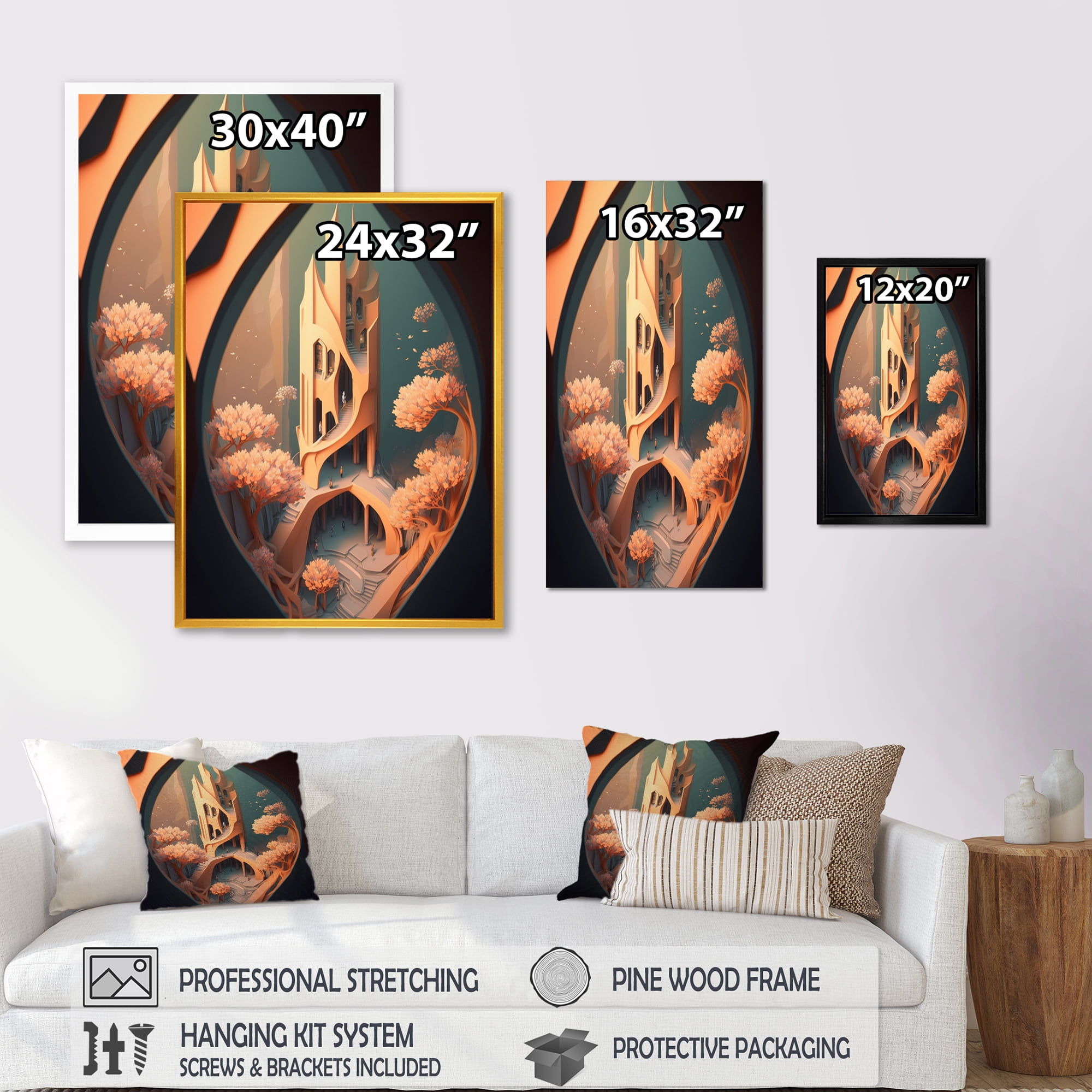 Designart Futuristic Designs V Canvas Wall Art