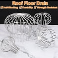 thumbnail image 5 of Uxcell 3pcs Gutter Guard, 304 Stainless Steel Round Roof Anti-Blocking Line Cap Floor Cover Drainage Outdoor(105 mm/4.1"), 5 of 7