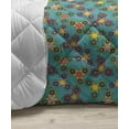 thumbnail image 3 of Ladybug Down Alternative Comforter, Insects Along Geometric Triangles in Scandinavian Style Tree Branches, Microfiber Quilt for All Season, 5 Sizes, Sky Blue Charcoal Grey, by Ambesonne, 3 of 3