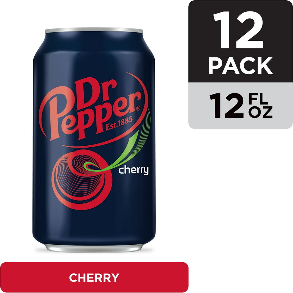 Dr Pepper Cherry Soda, 12 fl oz cans, 12 pack