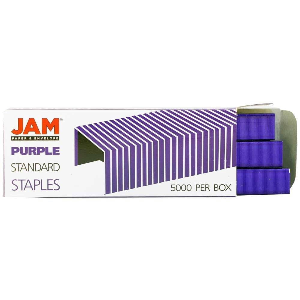 JAM Paper Office & Desk Set, Purple, 2/Pack, 1 Stapler & 1 Staples