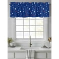 thumbnail image 4 of Star Valances for Windows, Rod Pocket Kitchen Valance Curtains - Soft & Washable Small Window Treatment for Living Room,&nbsp;Bathroom, Independence Day Memorial Day , 42x12 Inch, 1 Panel, 4 of 9