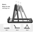 thumbnail image 3 of 2 Pack Portable Cell Phone Stand Holder for Desk, Desktop Foldable Pocket-Sized Mount, Universal Adjustable Mobile Phone Kickstand Compatible with iPhone IPads Kindle Android by MENKEY -Black, 3 of 5