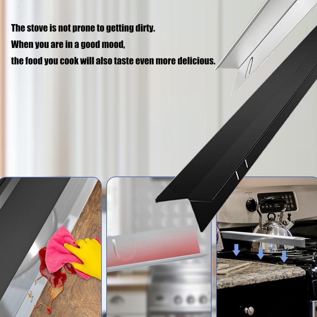 Stove Space Filler Slide Range Rear Filler Kit Stainless Steel Splash for Stove