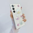 thumbnail image 2 of Compatible with Samsung Galaxy S24 Bling Case Laser Colour 3D Crystal Love Heart Pearl Diamond Glitter Clear Case Cute Girly Women Slim Soft TPU Transparent Phone Cover, 2 of 7