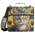 thumbnail image 2 of WOBOGO Cat Oil Painting Ring Binder Bag 1.5in Folder Organizer with Shoulder Strap for 13Inch Laptop and 500 Sheets of Paper, 2 of 8
