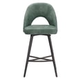 thumbnail image 4 of Weston Home Krista 24" Metal Swivel Mid Back Counter Stools, Set of 2, Teal, 4 of 10