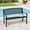 Black, variant on Weather-Resistant Metal Outdoor Garden Bench - 50" Steel Patio Seat with Curved Backrest - Great for Backyard, Porch, Deck, Park