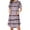 Purple, variant on 2026 Summer Maternity Dress Side Zipper Nursing Design Knee-Length Short Sleeve Round Neck Printed Loose Casual Sleep Dress For Pregnant Women