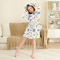 thumbnail image 3 of FORMRS Niños Bathrobe Unisex Hooded Robe Soft Plush Pajamas Sleepwear, Size 4-6T, Tropical Rhythm, 3 of 7