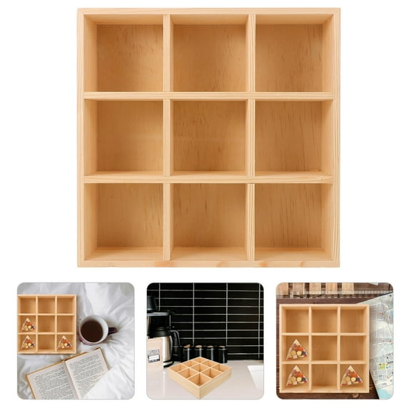 Luxshiny 1Pcs Small Tea Holder for Organizing and Display in Beige 28.00X28.00X7.00CM