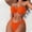 Orange, variant on MSJUHEG Sporty Bikini Sets for Women,Spaghetti Straps,Bikinis Set,Bathing Suits,Bathing Suit for Women,Tummy Control Bikini for Women,Tie Back Bathing Suit Black XL