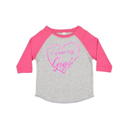 

Inktastic I Love My Gigi in Pink Chalk Heart Gift Toddler Boy or Toddler Girl T-Shirt