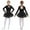 Black, variant on LiiYii Kids Girls Sequin Leotard Ballet Tutu Dress Lyrical Ballerina Outfit Modern Ballroom Dance Costume Red 14