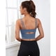 thumbnail image 2 of Sostenes Deportivos para Mujeres de Alto Soporte, Tank Tops Largos para Entrenamiento con Sujetador Integrado, Top de Yoga con Tirantes y Copas, Azul., 2 of 5