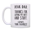 thumbnail image 2 of ThisWear Dad Birthday Gifts Thanks for Wiping My Butt and Stuff Funny Quote Mug Dads Coffee Mug, 2 of 4