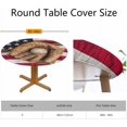 thumbnail image 2 of Baseball Round Table Cloth Cover American Flag Vintage Baseball Bat Glove Ball Tablecloth for Indoor Outdoor Picnic Party Fit for 40"-44" Round Tables, 2 of 6