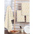 thumbnail image 2 of Orange Flower Leaf Kitchen Dish Towels for Drying Dishes Set of 2, Botanical Plant Floral Tree Branch Waffle Weave Microfiber Hand Tea Bathroom Towels Quick Dry & Absorbent Towel 15.7x23.6, 2 of 7