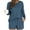 Blue, variant on Shorts Pajamas Set for Women Waffles Knit 2 Piece Loungewear Outfits Long Sleeve Pullover Tops and Shorts Sweatsuit with Pockets Home Wear Blue L