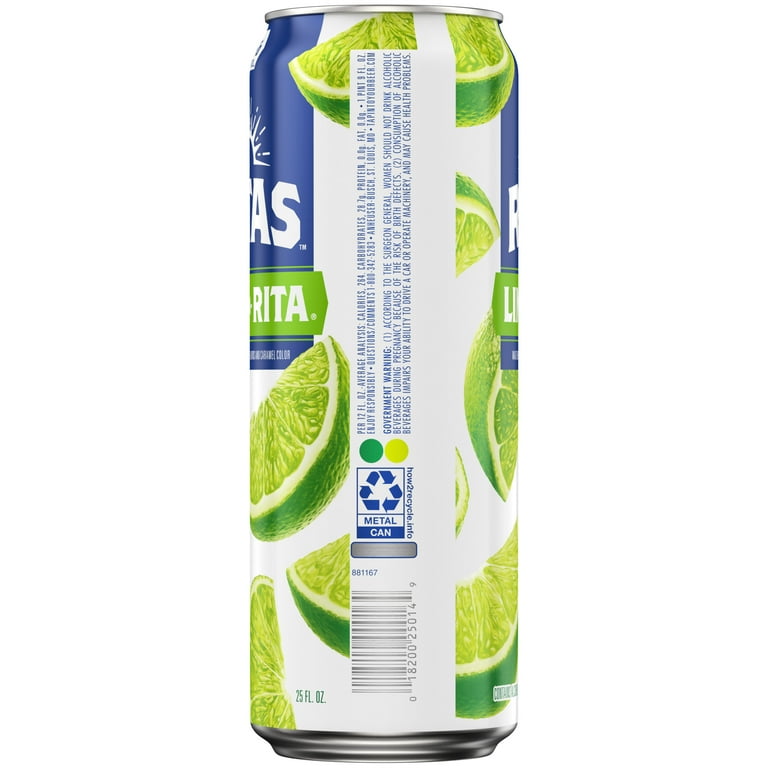 Ritas Lime-A-Rita Sparkling Margarita, 25 fl oz Can, 8% ABV
