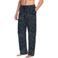 thumbnail image 6 of Gukieu Vintage Chrysanthemum Print Men's Home Trousers, Elastic Drawstring Home Pajamas Clothing Suitable for Adult Men-Small, 6 of 6