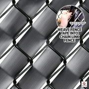 Fenpro Chain Link Fence Privacy Tape, UV Resistant, Hardware Included, 90% Visibility Blockage (Obsidian Black)