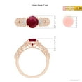 thumbnail image 5 of ANGARA Natural Aeon Vintage Style 1.4 ct Ruby Solitaire Engagement Ring with Milgrain in 14K Rose Gold for Women (Size-7mm) | July Birthstone, Anniversary, Jewelry Gift for Women | Natural Ruby Ring, 5 of 10