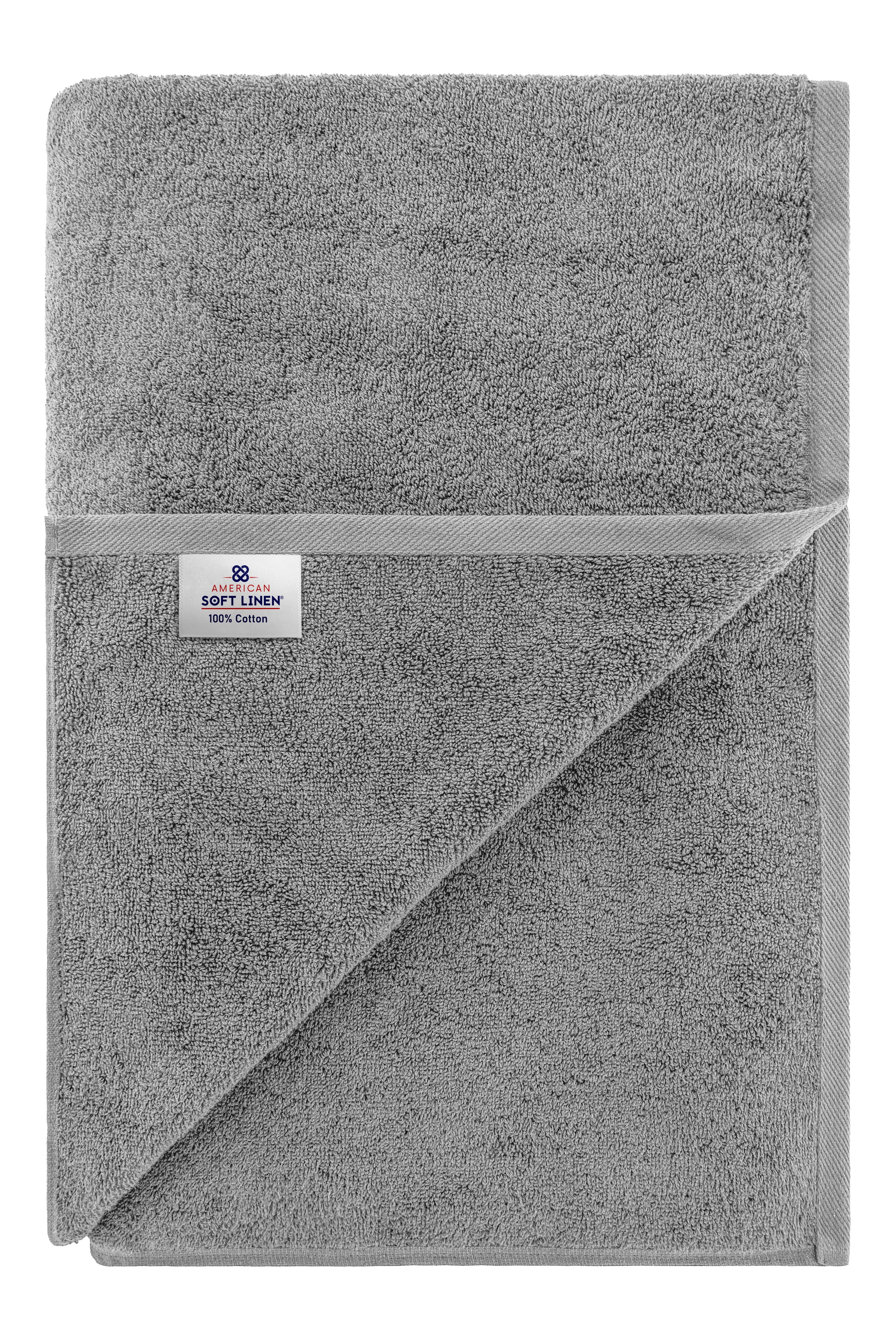 American Soft Linen 100% Turkish Cotton 35 inchx70 inch Jumbo Bath Towel- Gray, Size: Jumbo Bath Towel 35x70