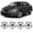 16 inch- Black & Silver Lacquer, variant on (4 Pack) 16 Inch Hubcaps Wheel Rims Cover for 2011-2017 Nissan Leaf, 2013-2019 Nissan Sentra, Snap On Installation Lacquer