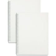 Miliko Transparent Hardcover B5 Blank Wirebound/Spiral Notebook/Journal Set-2 Per Pack, 7.1 Inches x 10 Inches(Blank)