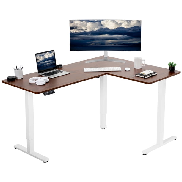 Escritorio de pie VIVO DESK-E3CTWD-47 eléctrico en forma de L 160x120c