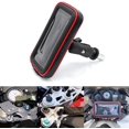 thumbnail image 1 of Soporte de montaje para teléfono de motocicleta, funda impermeable para teléfono móvil, funda táctil con bolsillo con cremallera, ranuras para tarjetas y Base de montaje de vástago de horqui, 1 of 5