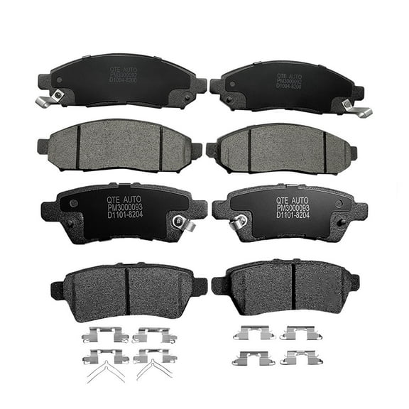 Front Rear Brake Pads for 2005-2012 Nissan Pathfinder, 2006 2007 Nissan Xterra, Set of 8 Ceramic Brakes Pads