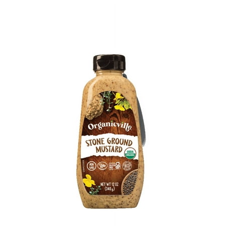 Pack of 12, Organicville Organic Stone Ground Mustard, 12 oz