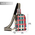 thumbnail image 2 of FORMRS Womens Crossbody Sling Bag Travel Daypack Shoulder Chest Backpack, Green Plaid, 2 of 7