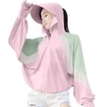 thumbnail image 3 of TaTaai Womens UPF 50+ Sun Protection Hooded Jacket Long Sleeve Lightweight Windbreaker Quick Dry Breathable Outdoor Running Hiking Summer Wear Gift, 3 of 5