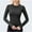 Black, variant on ZZwxWA Seamless Workout Shirts for Women Long Sleeve Breathable Yoga Top Blouse Running Sports Shirt Slim Fit Athletic Tops
