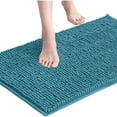 thumbnail image 5 of Alfombra de baño extra absorbente Alfombra de salida de ducha de microfibra de chenilla lavable a máquina 40 × 60 cm, gris azul, 5 of 5
