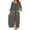 Black, variant on Previn Women's House Coat Cotton Zip Up Robe Pockets Loose Fit Quarter Sleeve Duster Robe Full Zipper Long Fall Spring Soft Bathrobe House Dress Housecoat Black Small