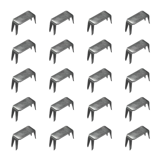 Unique Bargains 20Pack Zipper Stoppers, #8 Top & Bottom Stops for Rescue Repair, Metallic Black