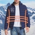 thumbnail image 3 of Betivan Heated Hoodie for Men, Electric Heating Sweatshirt with Fleece Lining, Winter Thermal Pullover Sweater 4-Control 29-Zone Heating for Outdoor Activities, 3 of 9