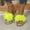 Yellow, variant on Women's Wedge Slide Sandals Summer Casual Thick Sole Platform Mules with 3D Floral Accent Peep Toe Design Solid Color Slip On Heeled Sandals for Beach Daily Walking Outdoor Use