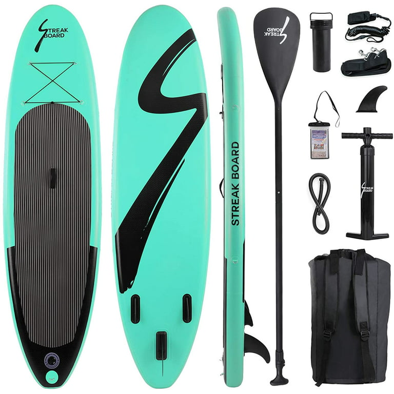 streakboard 10' Inflatable Stand Paddle Board with SUP Accessories, Backpack, & Hand - Walmart.com