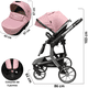 thumbnail image 5 of Carriola para Bebé Asiento Reversible Bambineto Acolchado Ruedas de Goma Plegable Cinturón de Seguridad - Rosa, 5 of 8