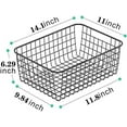 thumbnail image 2 of Wire Baskets for Organizing Household 2 Pack Pantry Baskets For Storage Pantry Wire Black Metal Storage Bins, 2 of 7